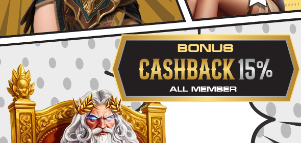 Bonus Cashback Mingguan 15%